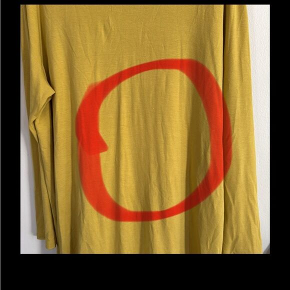 J. Jill Mustard Yellow Long Sleeve Tunic Top XL Pleated Back Stretch Blouse - Picture 9 of 9